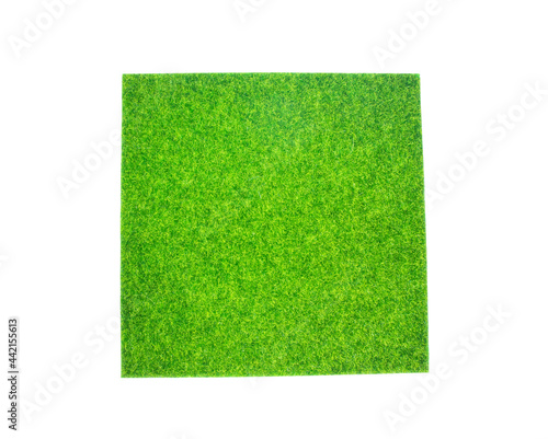 Artificial grass for flooring, garden decoration or sports field. Clipping path.