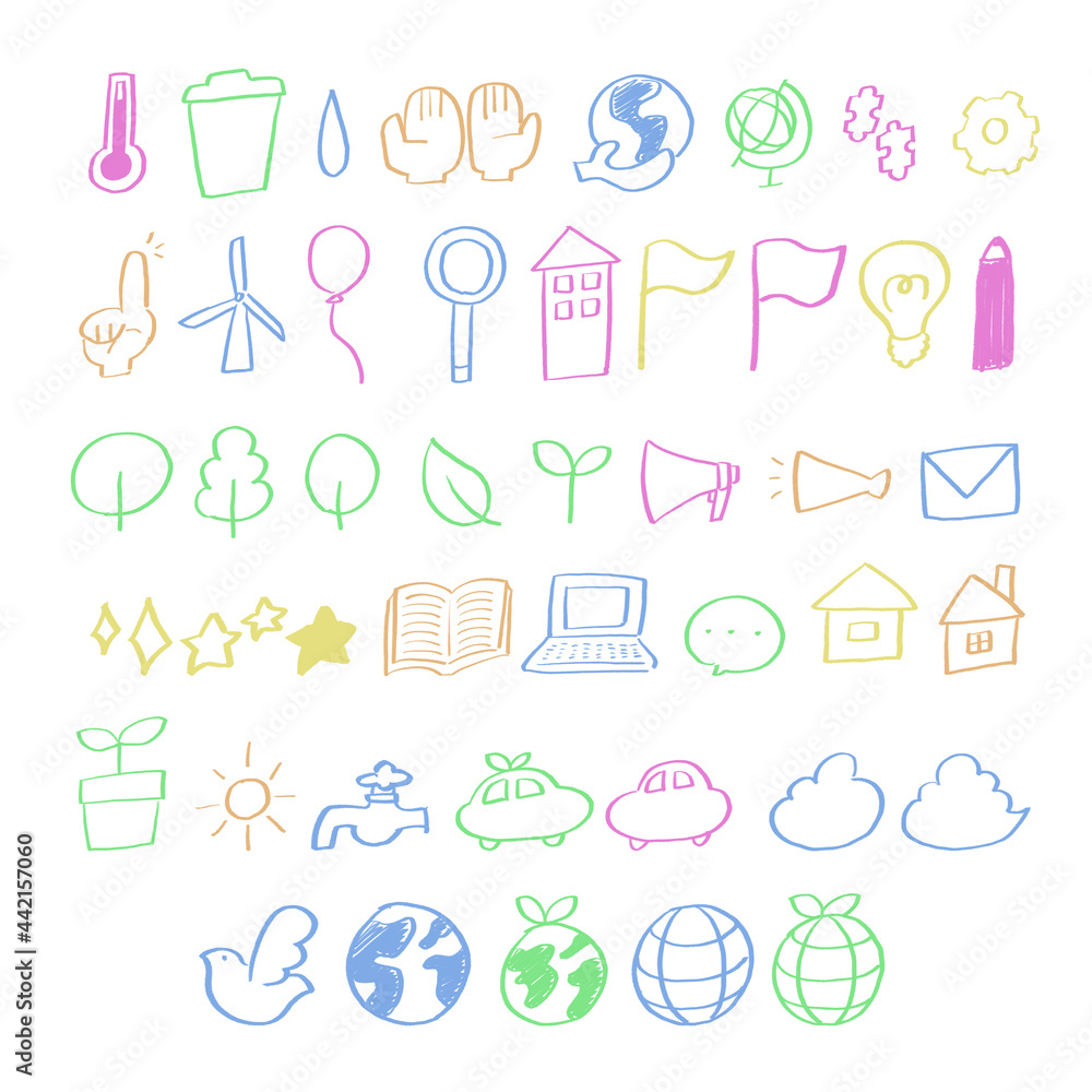 エコロジーイメージイラストセット エコロジーイメージイラストセット