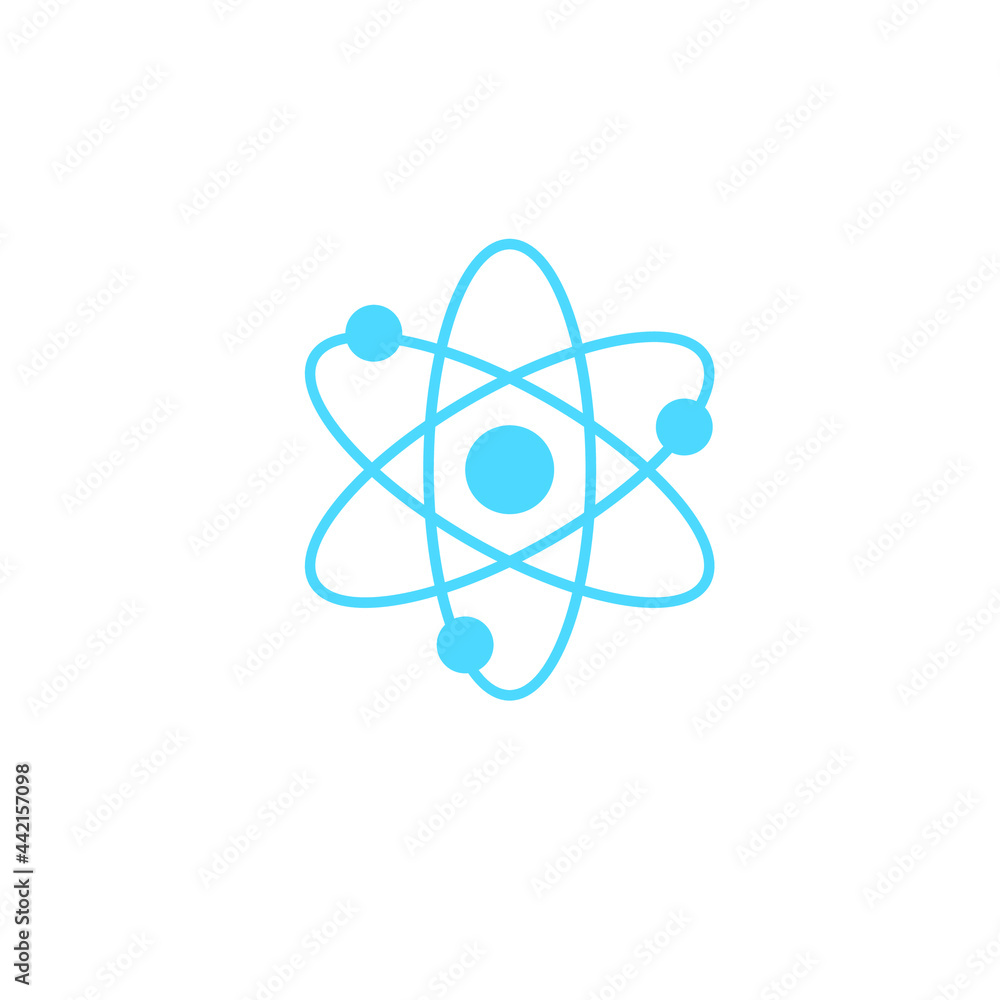 atom icon isolated on white background atom icon isolated on white background