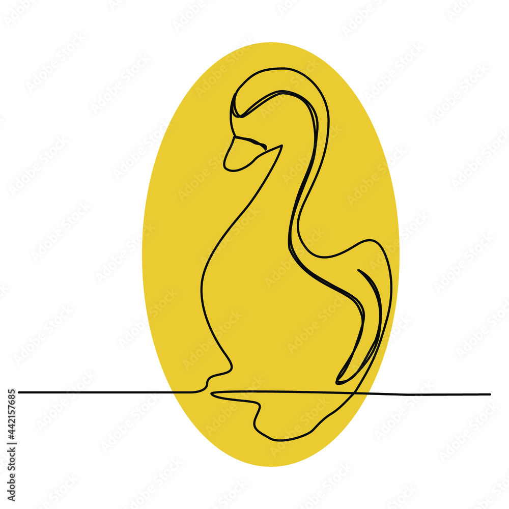 one line continuous drawing yellow toy duck one line continuous drawing yellow toy duck