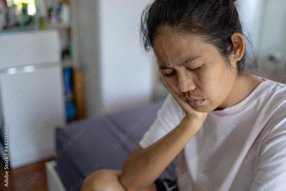 thoughtful young asian woman thinking of difficult personal problems solutions, feeling melancholic alone indoors, thoughtful young asian woman thinking of difficult personal problems solutions, feeling melancholic alone indoors,