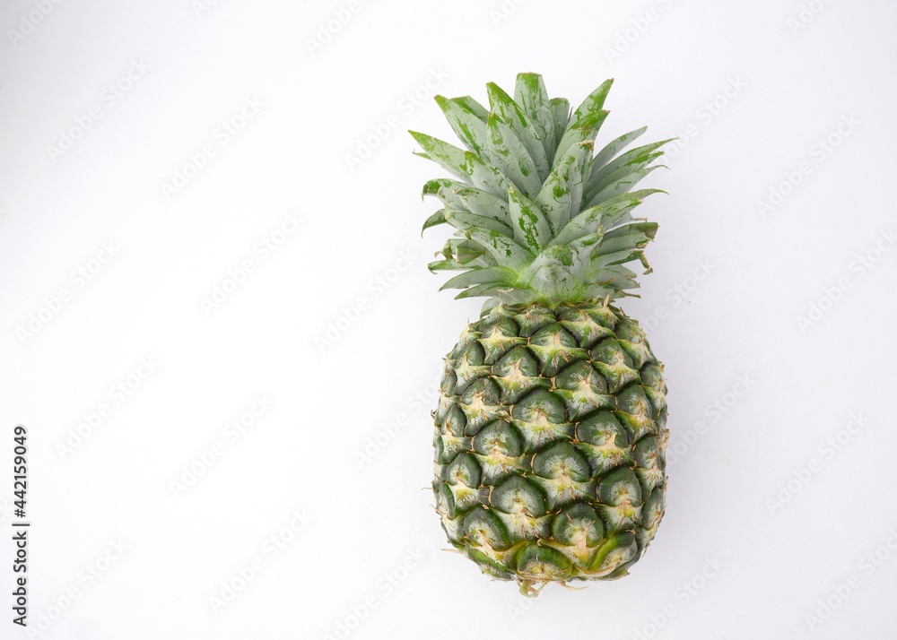 fresh green pineapple isolated on white background fresh green pineapple isolated on white background