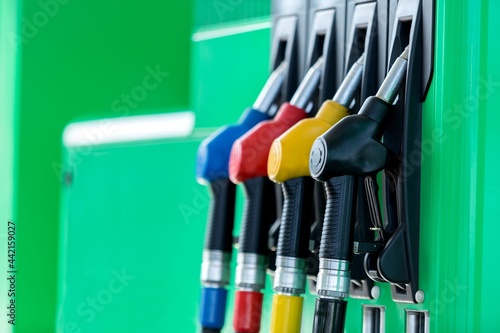 Close up of a gas pump