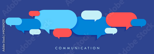 speech bubbles, communication concept, vector illustration