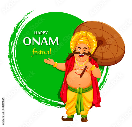 Happy Onam festival in Kerala. King Mahabali