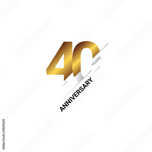 40 year anniversary celebration template design. Vector illustration