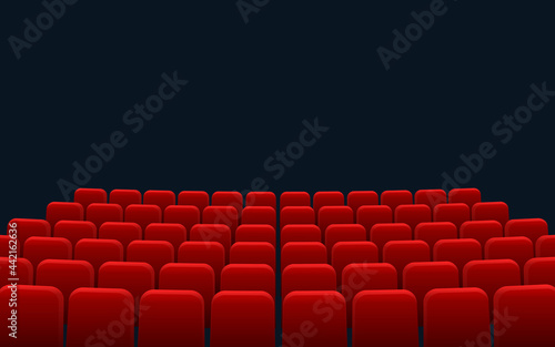 Cinema seats isolated on checkered background. Vector illustration