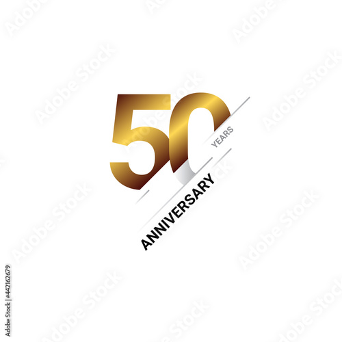 50 year anniversary celebration template design. Vector illustration