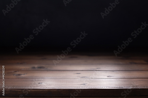 Wooden table top background texture.  Wood tabletop front view of plank board surface