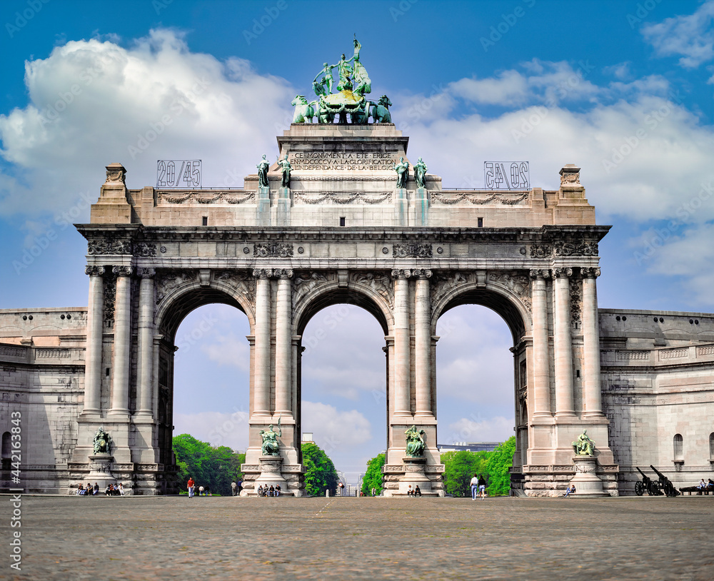 Der Triumphbogen im Jubelpark von Brüssel, Belgien