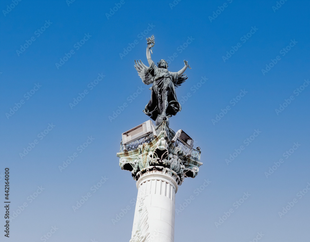 Das Monument Aux Girondins. Esplanade des Quinconces. Aux Girondins, Bordeaux, Aquitanien, Gironde, Frankreich