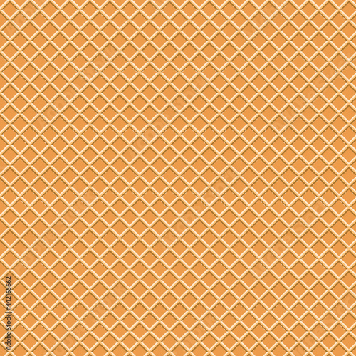 Sweet dessert waffle texture pattern. Brown Wafer pattern