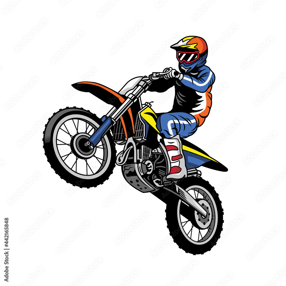 Illustration Vectorielle De Casque De Motocross