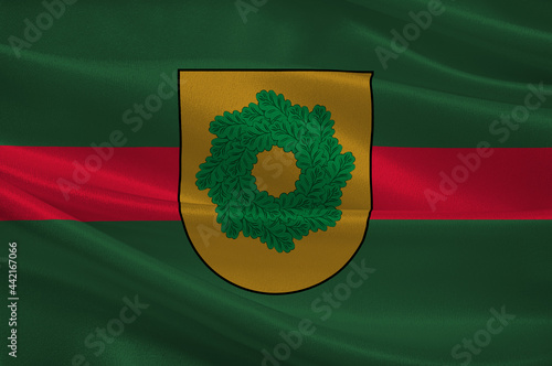 Flag of Talsi Municipality in Courland in Latvia photo