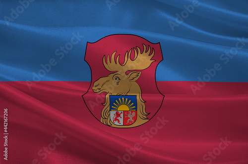 Flag of Jelgava in Selonia in Latvia photo