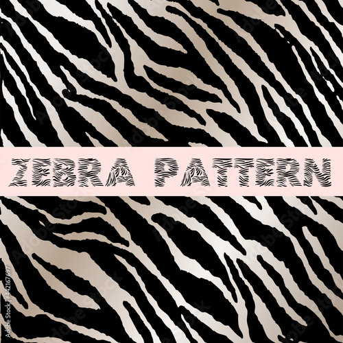 Black and white zebra pattern for texture printing, wrapping, wallpaper, textile print