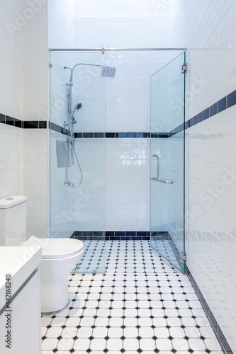 British black and white minimalist toilet idea