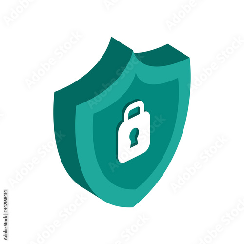 isometric shield icon