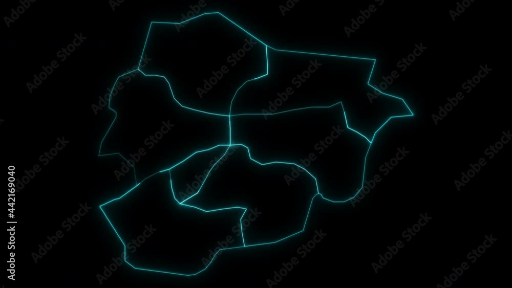 Animated Outline Map of Andorra with Parishes Animated Outline Map of Andorra with Parishes