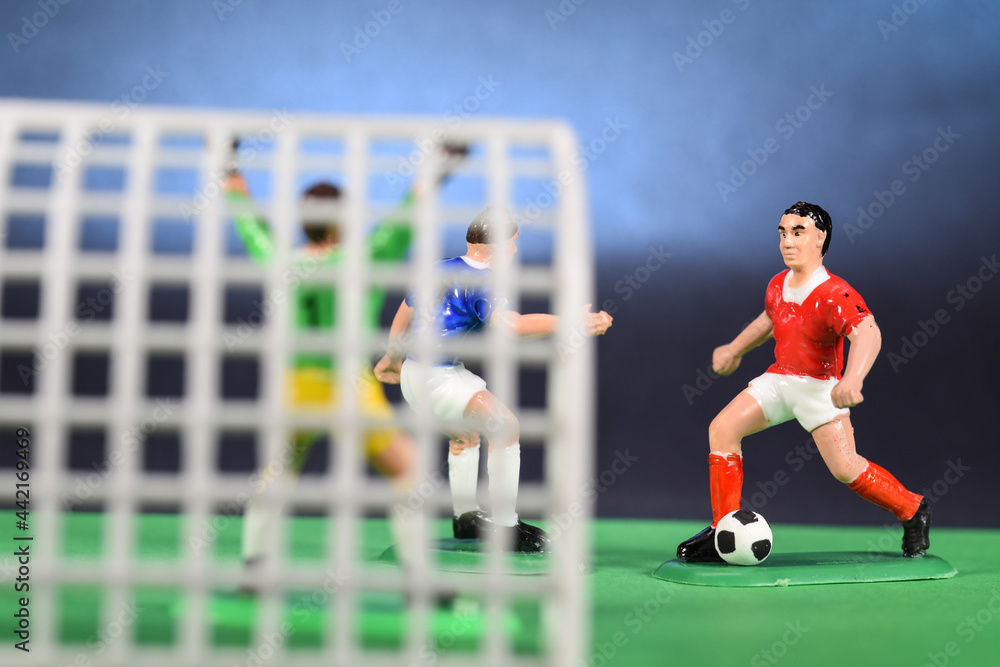 Fototapeta premium Football sport match joueur equipe team competition championnat coupe goal but ballon