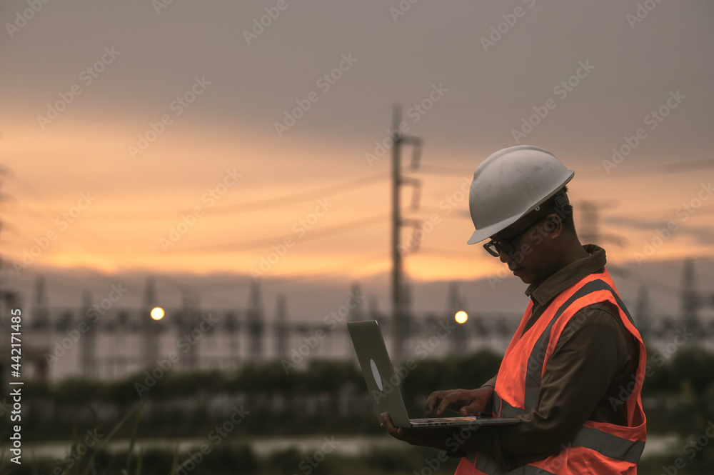 Asian engineer working at power plant,Thailand people Asian engineer working at power plant,Thailand people
