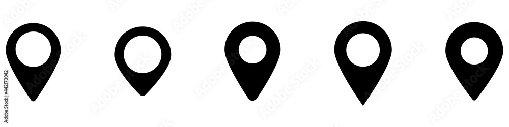 Simple map pin. Map marker pointer icon set. Modern map markers. location pin sign. Map pin place marker. Location icon. Flat style. Simple map pin. Map marker pointer icon set. Modern map markers. location pin sign. Map pin place marker. Location icon. Flat style.