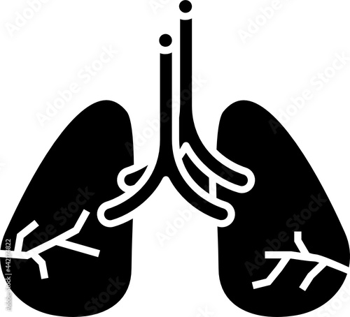 Lung Icon. Medical Check up concept icon style 