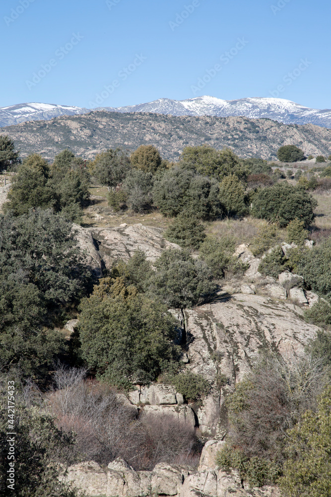 View of Guadarrama Mountain Range; Madrid