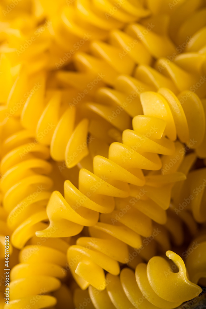 Dry Yellow Organic Rotini Pasta Dry Yellow Organic Rotini Pasta