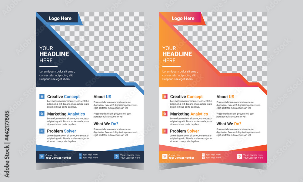 Business flyer template design for business marketing purpose