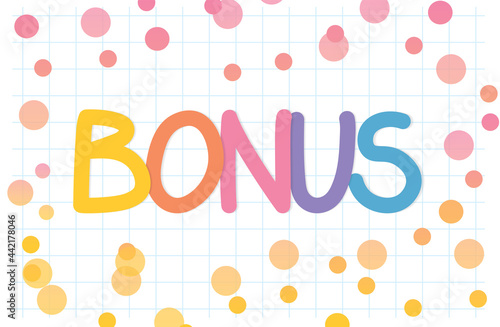 colorful bonus word concept- vector illustration