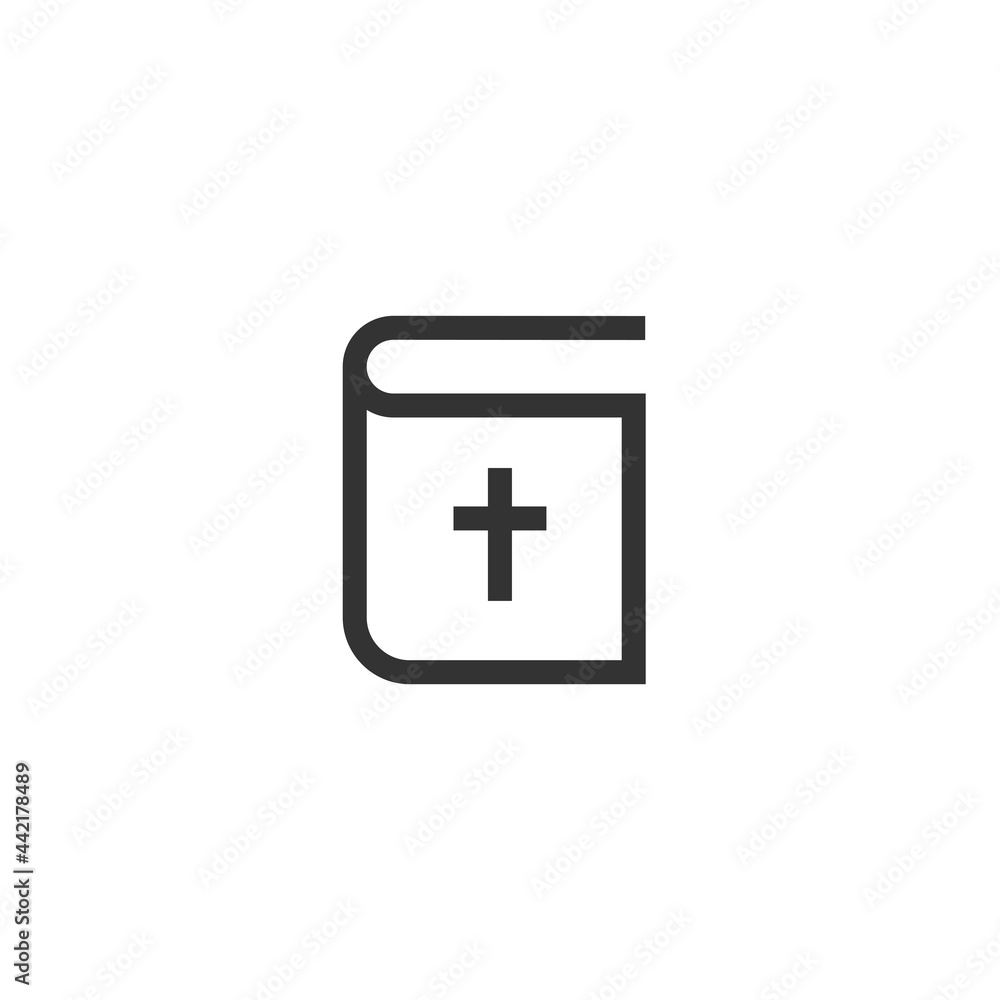 Holly Bible icon isolated on white background. Religious symbol modern, simple, vector, icon for website design, mobile app, ui. Vector Illustration Holly Bible icon isolated on white background. Religious symbol modern, simple, vector, icon for website design, mobile app, ui. Vector Illustration
