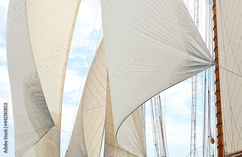 Fényképezés sails in the wind in the mediterranean sea