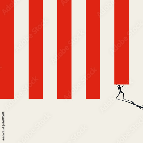 Business growth and success vector concept. Symbol of achievement, profit and opportunity. Minimal illustration.