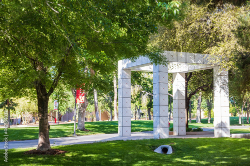 Canvas Print Sunny exterior view of some building in University of Nevada Las Vegas
