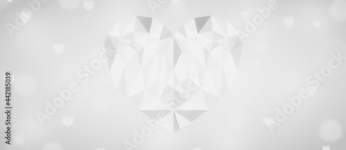 abstract background with white hearts