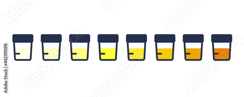 Urine color chart icon. Clipart image isolated on white background