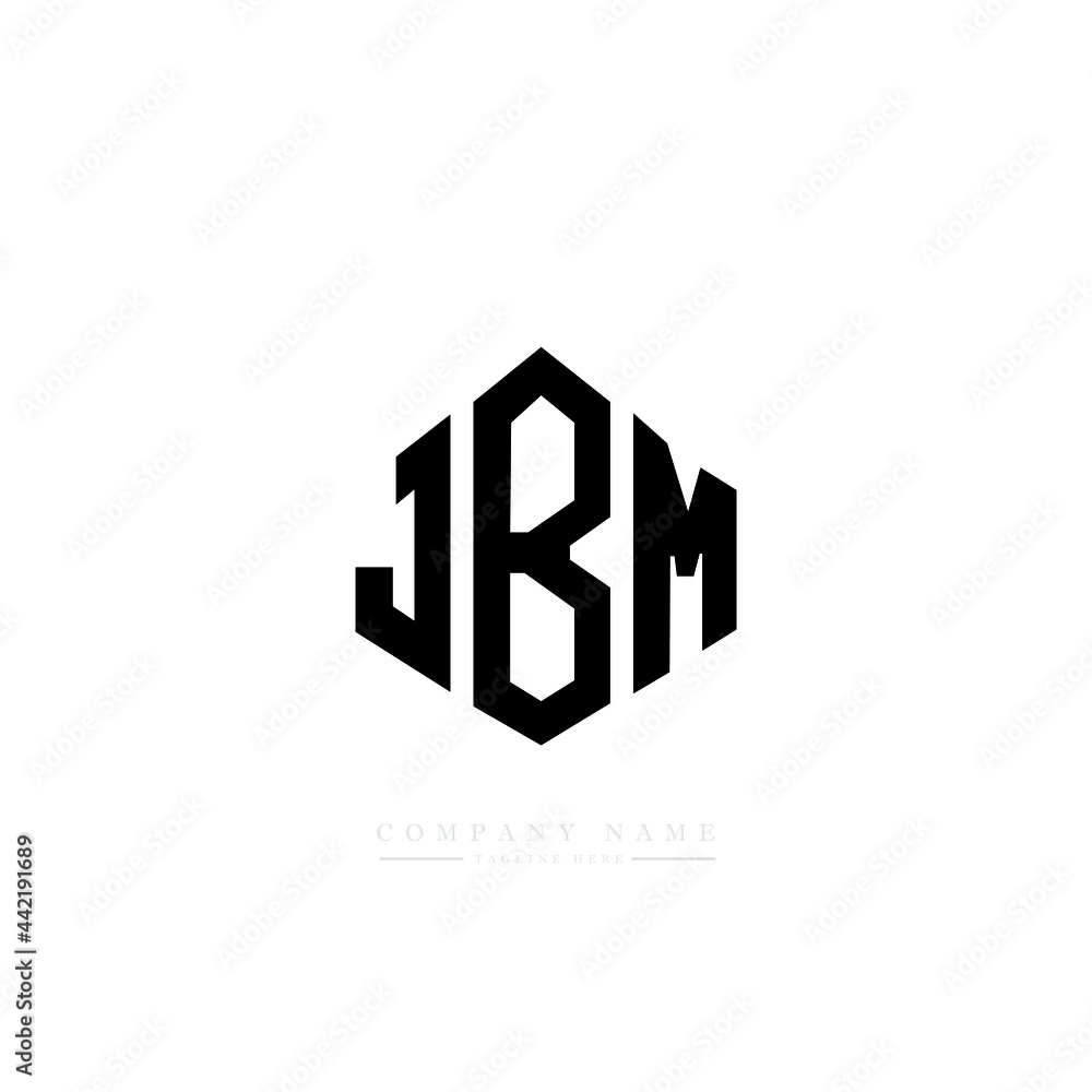 JBM letter logo design with polygon shape. JBM polygon logo monogram ...