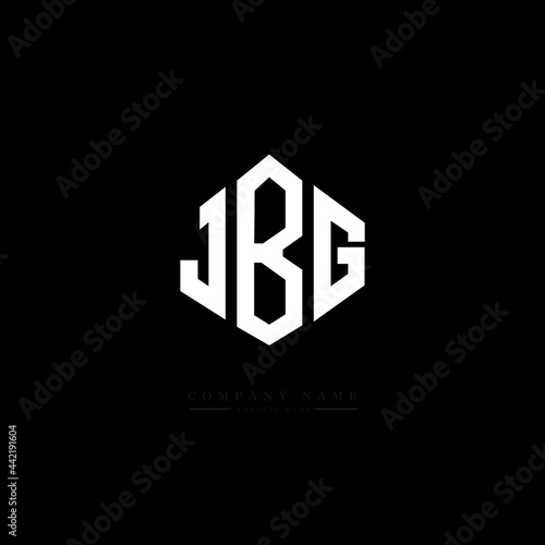 JBG letter logo design with polygon shape. JBG polygon logo monogram. JBG cube logo design. JBG hexagon vector logo template white and black colors. JBG monogram, JBG business and real estate logo. 