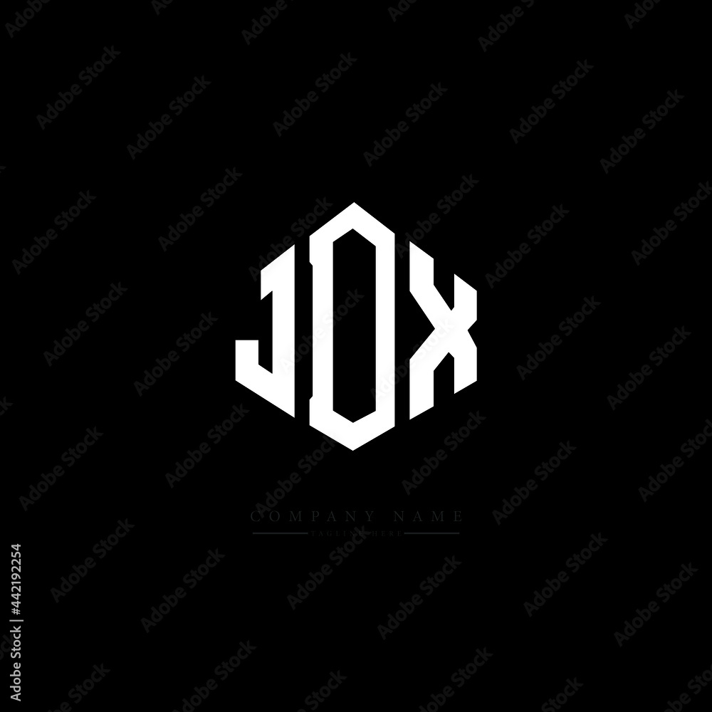 JDX letter logo design with polygon shape. JDX polygon logo monogram. JDX cube logo design. JDX hexagon vector logo template white and black colors. JDX monogram, JDX business and real estate logo. 
