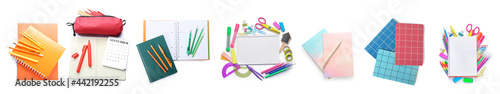Set of stylish office suppl...