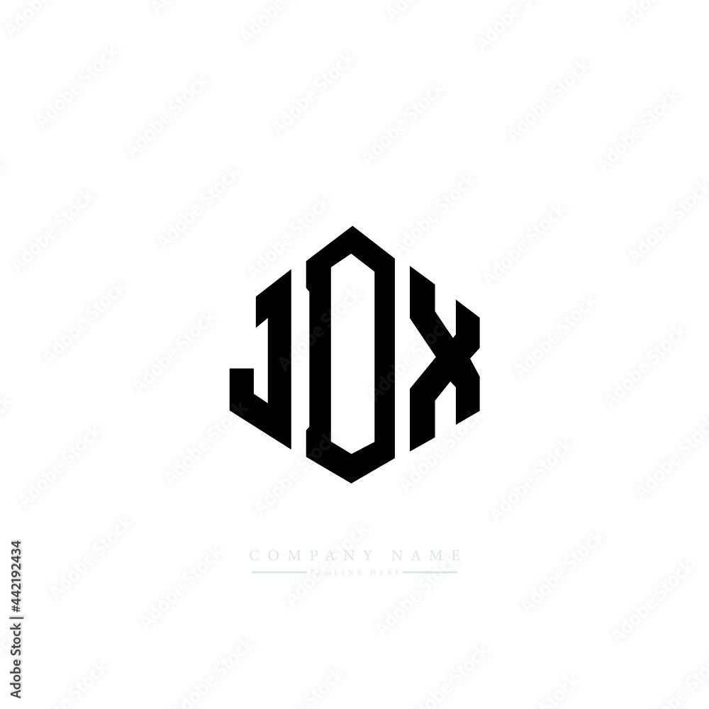 JDX letter logo design with polygon shape. JDX polygon logo monogram. JDX cube logo design. JDX hexagon vector logo template white and black colors. JDX monogram, JDX business and real estate logo. 