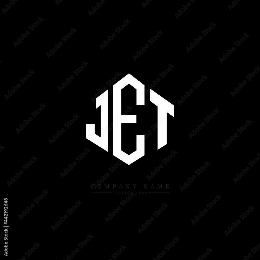 JET letter logo design with polygon shape. JET polygon logo monogram. JET cube logo design. JET hexagon vector logo template white and black colors. JET monogram, JET business and real estate logo. JET letter logo design with polygon shape. JET polygon logo monogram. JET cube logo design. JET hexagon vector logo template white and black colors. JET monogram, JET business and real estate logo.