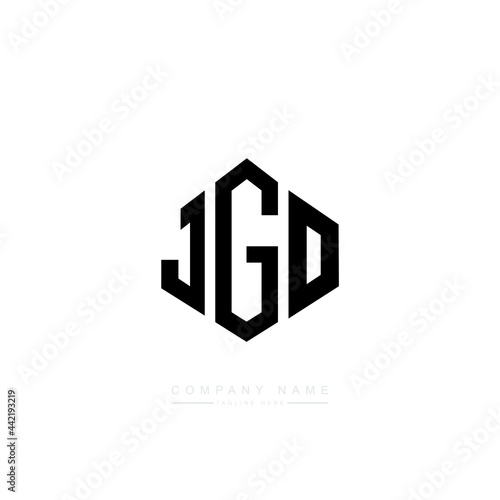 JGO letter logo design with polygon shape. JGO polygon logo monogram. JGO cube logo design. JGO hexagon vector logo template white and black colors. JGO monogram, JGO business and real estate logo. 