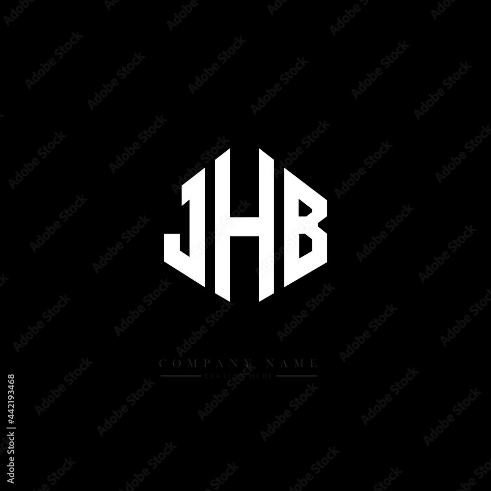 JHB letter logo design with polygon shape. JHB polygon logo monogram