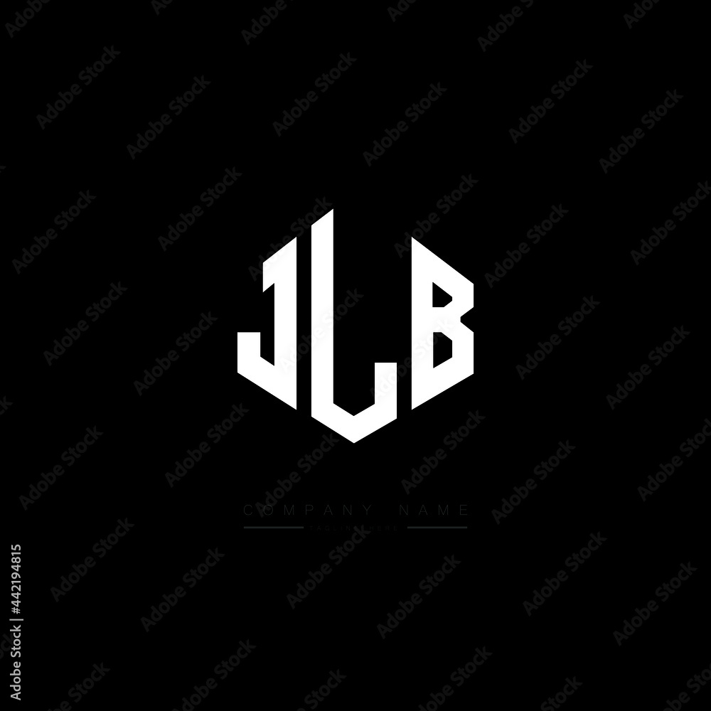 JLB letter logo design with polygon shape. JLB polygon logo monogram. JLB cube logo design. JLB hexagon vector logo template white and black colors. JLB monogram, JLB business and real estate logo. 