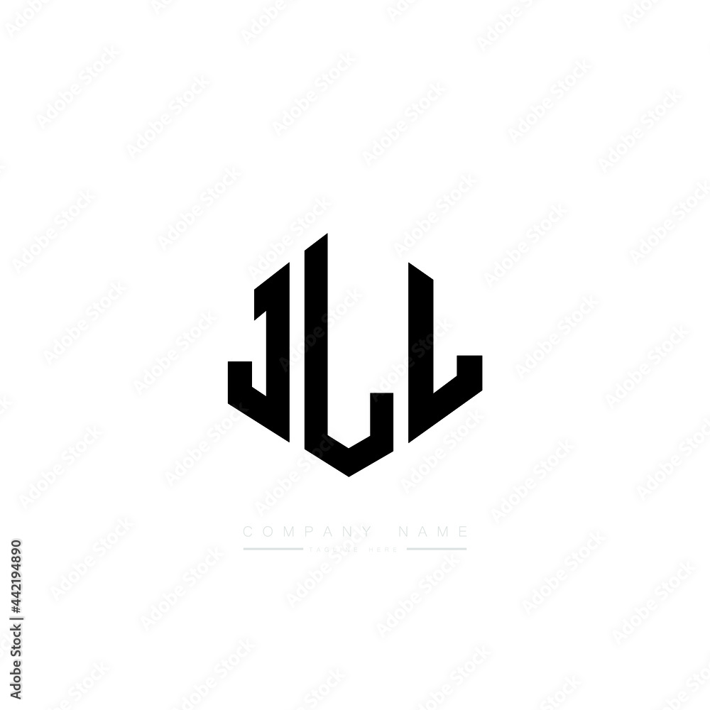 JLL letter logo design with polygon shape. JLL polygon logo monogram. JLL cube logo design. JLL hexagon vector logo template white and black colors. JLL monogram, JLL business and real estate logo. 