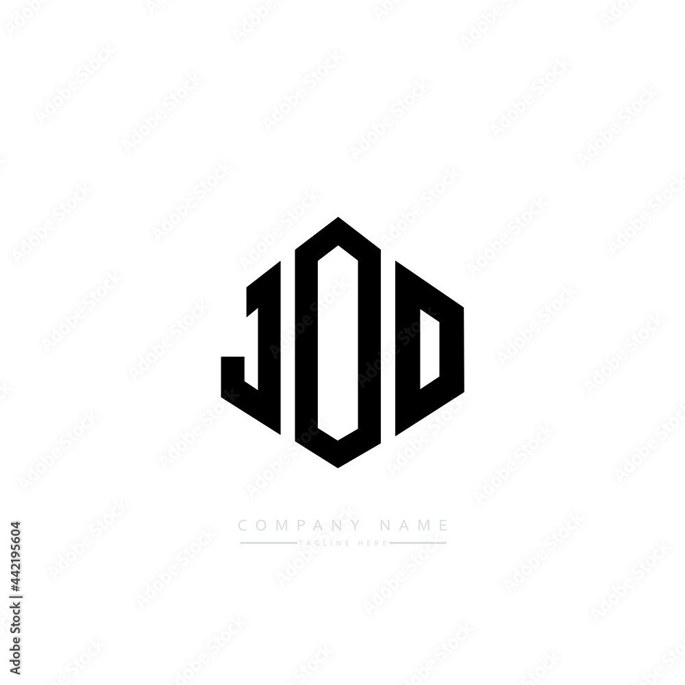 JOO letter logo design with polygon shape. JOO polygon logo monogram. JOO cube logo design. JOO hexagon vector logo template white and black colors. JOO monogram, JOO business and real estate logo. 