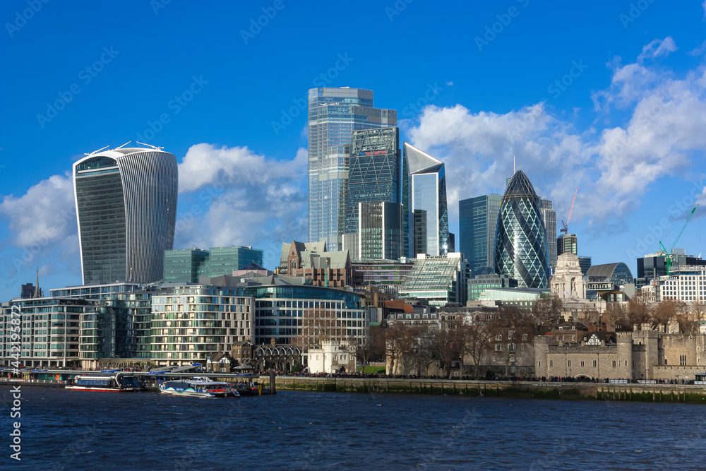 A view of the City of London on a clear day