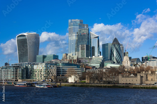 A view of the City of London on a clear day